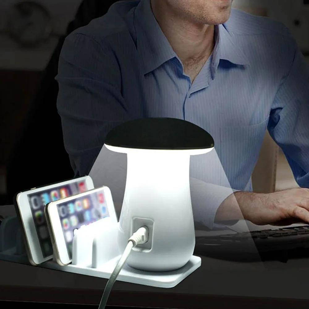 YWXLight Quick Charge путешествия Зарядное устройство Multi Порты и разъёмы USB Гриб ночника 5