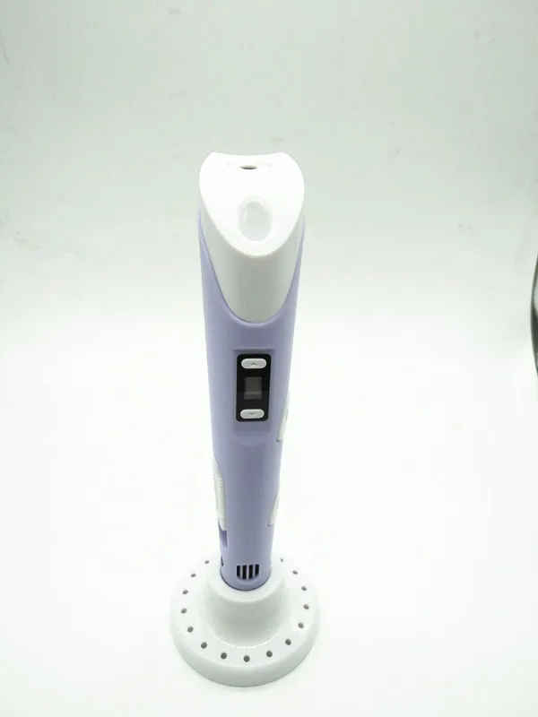 Purple add 9m PLA 3D ручка 2-го поколения 3D Ручка 1,75 мм PLA/ABS Смарт 3D ручки для рисования с нитью светодиодный дисплей для детей Подарки - Цвет: Purple add 9m PLA