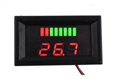 DC 12V-60V ACID Red Digital Lead Battery Capacity Indicator Charge Level Lead-acid LED Tester Voltmeter