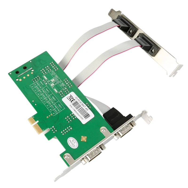 Billig PCI Express 4 Ports Serielle Karte PCI-e Multi RS232 DB9 COM Port 5VDC 12DV SATA Externe Netzteil PCIe Niedrigen Profil Halterung