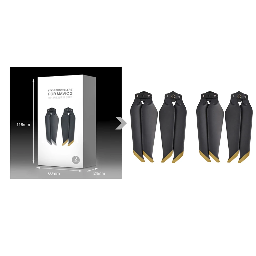 4 пары/8 шт. DJI Mavic 2 8743F пропеллеры для DJI Mavic 2 Pro/зум низкий уровень шума Quick Release