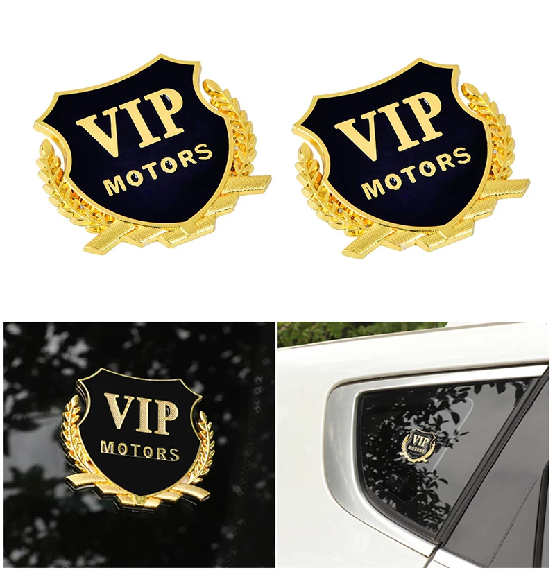 3D Logo VIP MOTORS Metal Car Chrome Emblem Badge Decal Door Window Body Auto Decor Sticker Decoration FOR Volvo Land Rover | Автомобили и