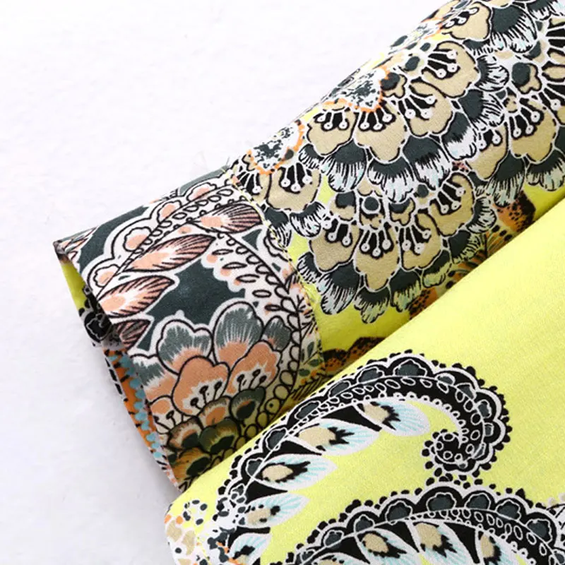 Новые цветочные печатных женщины блузки свободного покроя с длинными рукавами