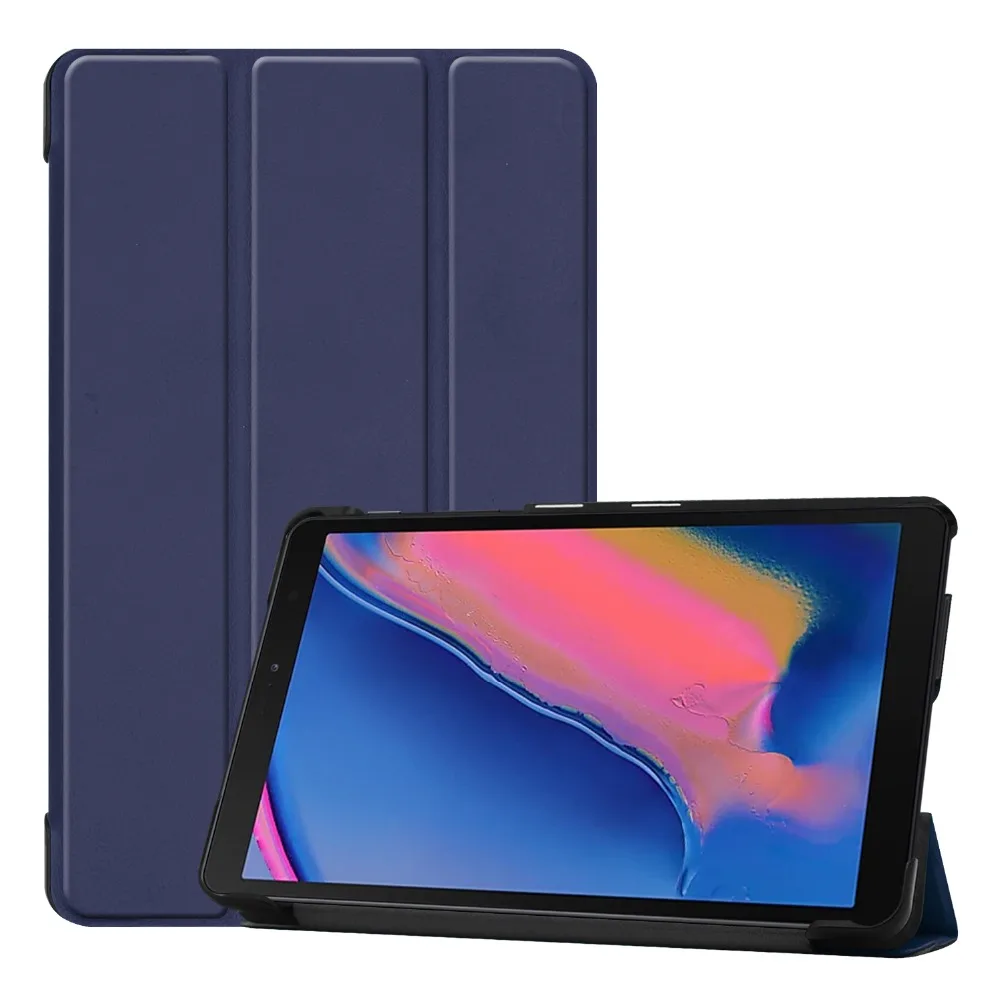 Для Samsung Galaxy Tab A 8 0 дюймов 2019 чехол S Pen SM-P200 P205 тонкий кожаный с магнитной