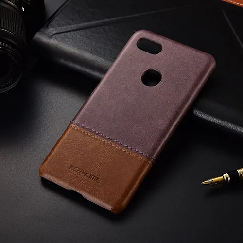 gray purple Чехол для Google Pixel 3 XL KEZiHOME, роскошный хит цвета, натуральная кожа, твердая задняя крышка, Капа для Google Pixel3/3XL, чехол для телефона s - Цвет: gray purple