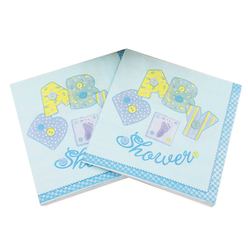 20pcs Disposable Paper Napkin Tissue Birthday Party Decoration Pirate Butterfly Football Baby Shower | Tableware