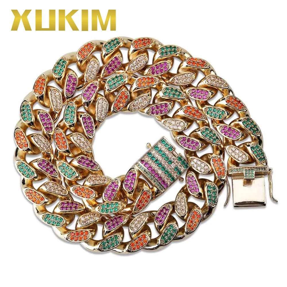 Xukim ювелирные изделия 18 мм микро инкрустированные цветные кубические циркония