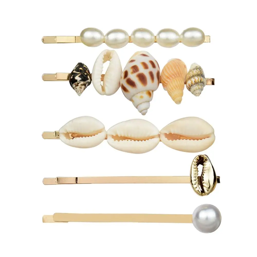 Sea Shell Новинка 5 шт./компл. заколки для волос женские заколки для волос ракушки заколки для волос женские украшения - Окраска металла: Sea Shell