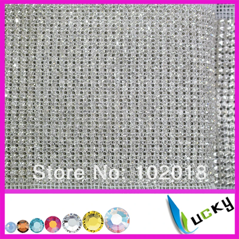 Заводская цена высокое качество серебро 24 ряда с прозрачными кристаллами Стразы