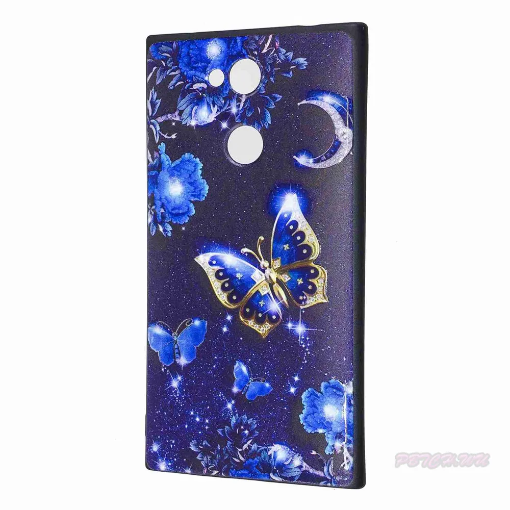 Лаки рельефный чехол для sony Xperia L2 H3311 H4311 H3321 H4331 мягкий телефона из ТПУ с принтом