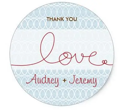 

1.5inch Circles + Love Sky Custom Thank You Gift Sticker