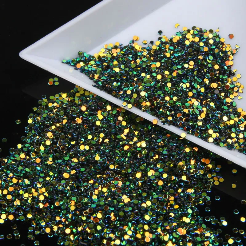 10 г/шт. цветной Круглый УФ-гель акриловый блеск для ногтей пудра 3D дизайн