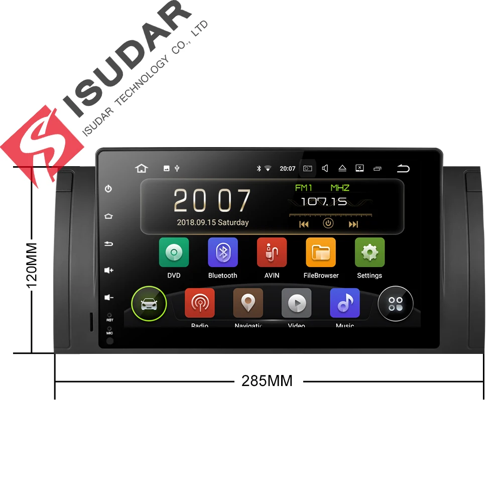 Isudar автомобиля мультимедийный плеер gps Automotivo Android 8 1 один Din для BMW/E39/E53/X5/M5 радио FM 4 ядра Оперативная память 2
