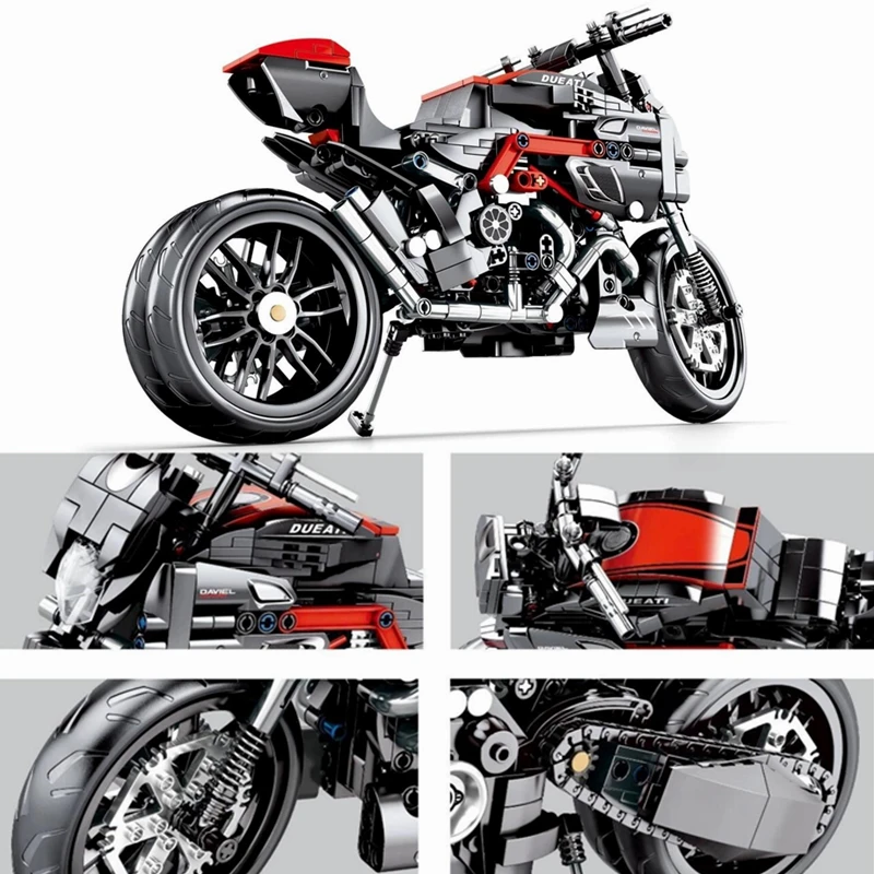 Technic DUCATI Monster 1200R 797 мотоциклетные строительные блоки наборы кирпичи модель