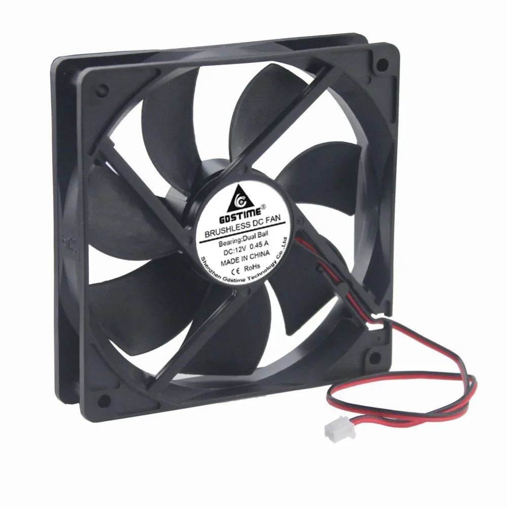 Gdstime 10 шт. 120 мм x 25 12 см шариковый подшипник DC В PC корпус охлаждающий вентилятор *