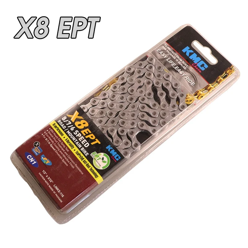 X8EPT X8EPT X9EPT X10EL X11EL KMC велосипедная цепь дополнительный светильник 8 9 10 11S 116L MTB горная велосипедная цепь для SHIMANO SRAM 8/9/10/11S - Цвет: X8EPT