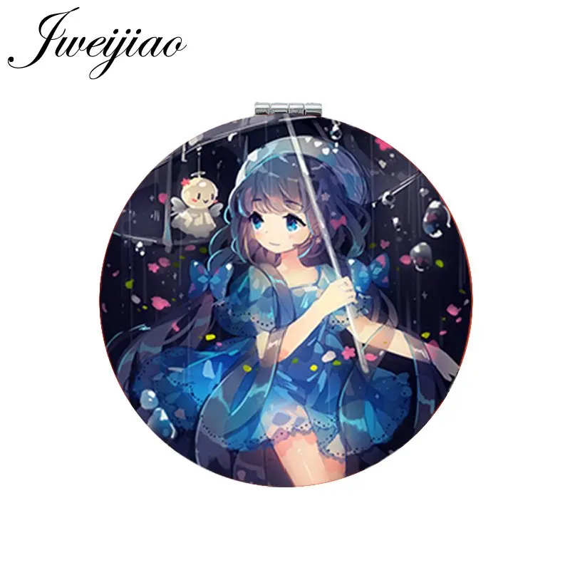 JWEIJIAO красивая девушка красота здоровье ручное зеркало круглые Феи фото кожаные