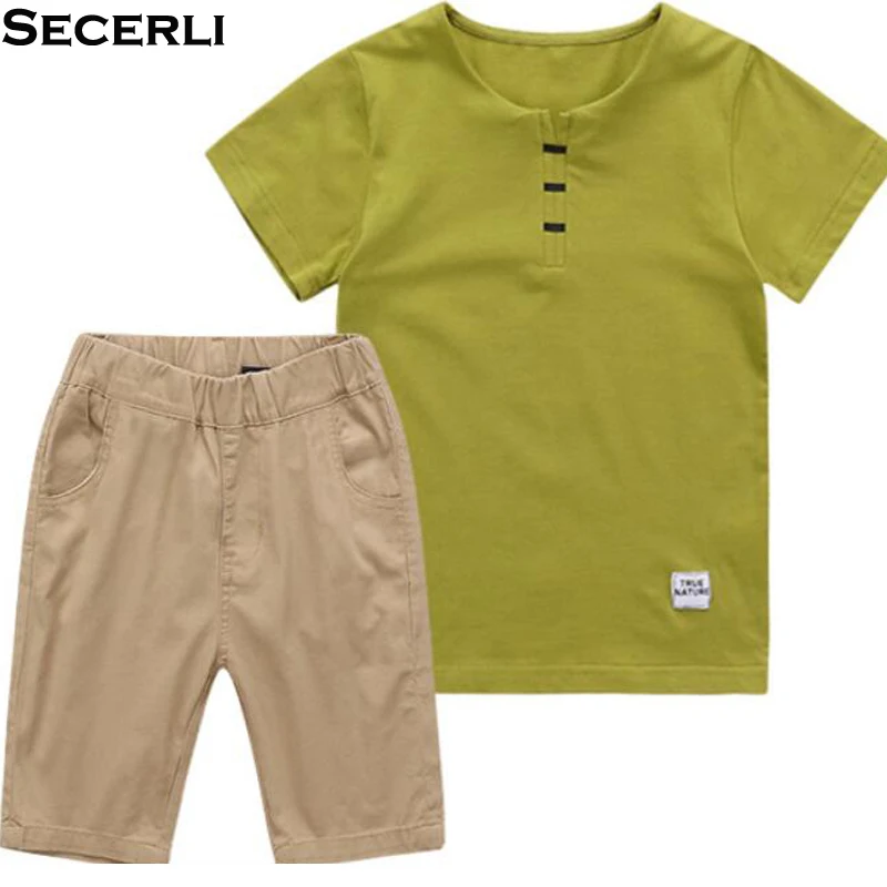 Summer Boy Clothing Set 2019 Teenage Kids Boys Sports Suit 4 6 8 10 12 14 Years Children Short Sleeve Shirt Shorts Outfit |
