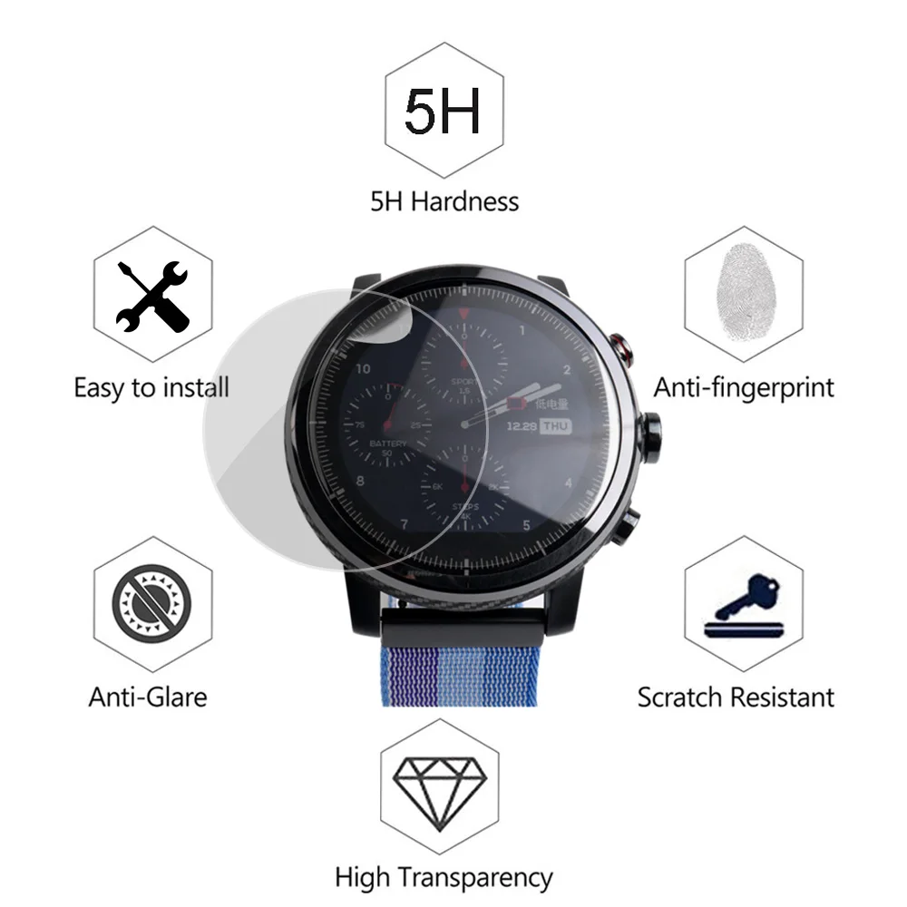 2 шт./лот защитная пленка для экрана из мягкого ТПУ Для Xiaomi Huami Amazfit Stratos Smart Watch 2S (не