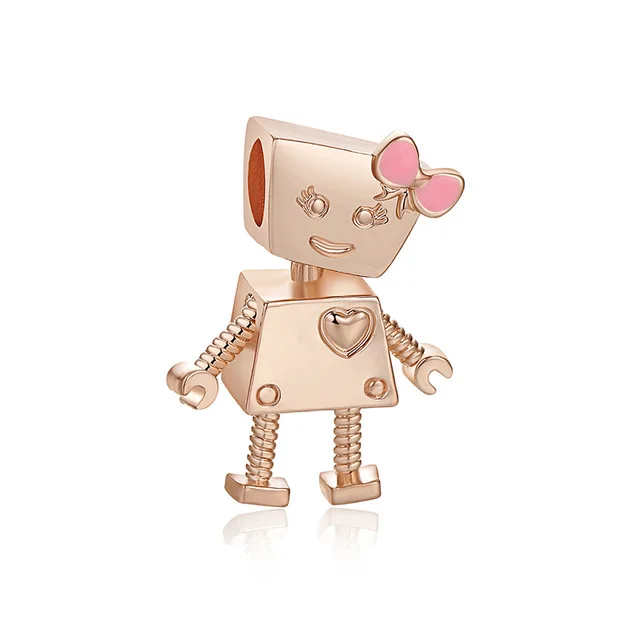 Розовое золото ключ замок стиль винтажная бусина Подвеска Шарм Подходит