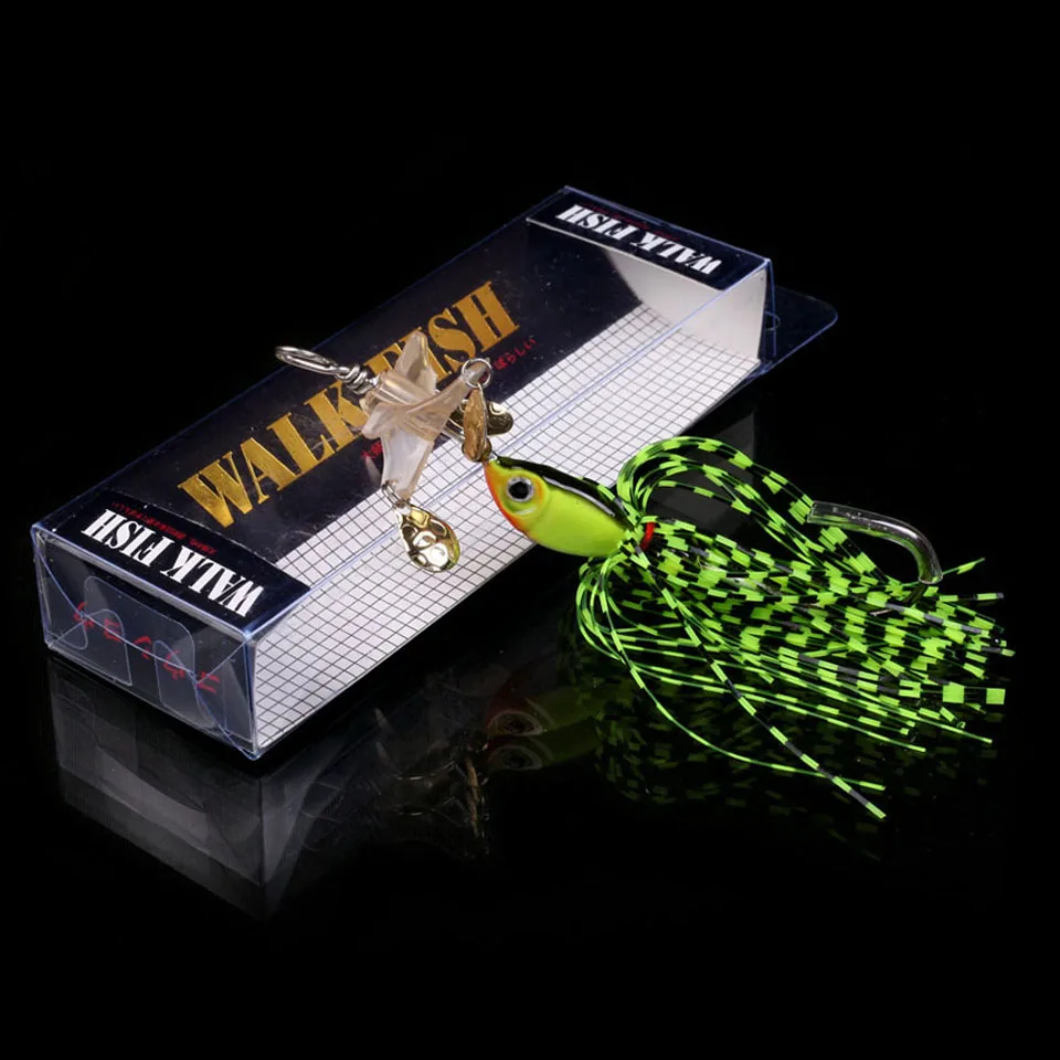 

WALK FISH New Metal Hard Fishing Jig Head Wobbler Fishing Lures 19.1g Spinner Baits With Propeller Fishing Tackle Pesca Isca