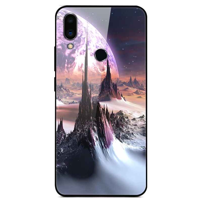 Для Meizu Note 9 чехол из закаленного стекла с изображением планеты космос, чехол из стекла для Meizu M9 Note 9 Note9 Funda, чехол для телефона M9Note