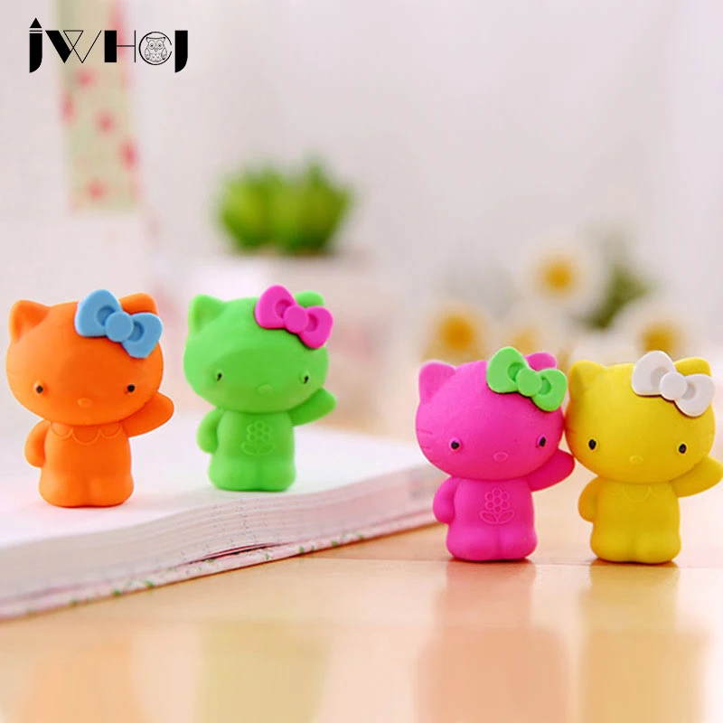 1 шт. милый мультфильм KT кошка моделирование ластик кавайные канцелярские