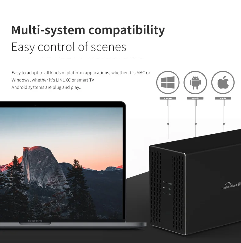 Blueendless алюминиевый инструмент бесплатно 2 отсека 3," SATA для USB 3,0 внешний жесткий диск Поддержка 2x10 ТБ диск-черный