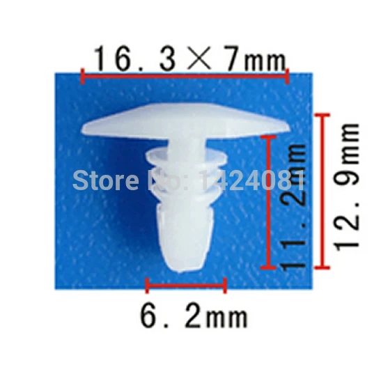 

100x OEM Nylon for Honda Weatherstrip Fastener Rivet Retainer Clip 7x16x11mm 90664-671-0030 906646710030