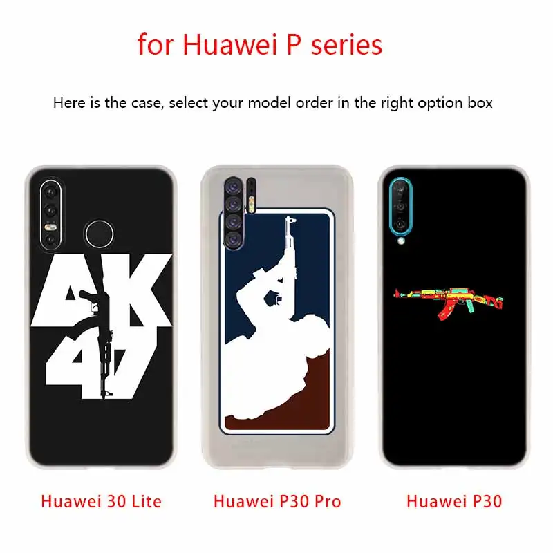 Чехол AK47 для телефона Huawei P40 P9 P10 P20 P30 Lite чехлы Pro P Smart 2019 мягкий чехол | Мобильные