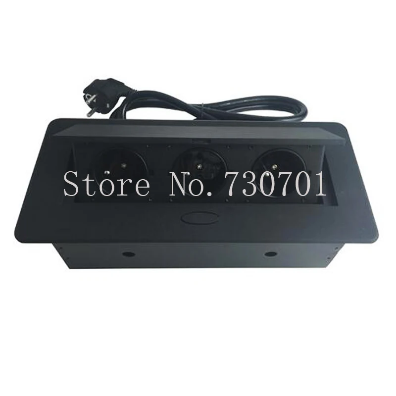 Настольная розетка с разъемом для кабеля длина 45 градусов открытая полоса