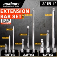 horusdy 9pcs 14 38 12 sockets wrenche drive extensions extend bars set ratchet sockets wrenches hand tool set