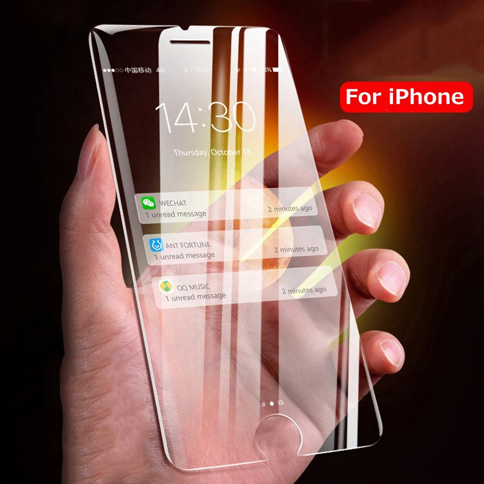 Закаленное стекло для iPhone 6 S 8 7 Plus жесткая защита стеклянная пленка X Xs MAX 5 5S Xr SE 4 4s