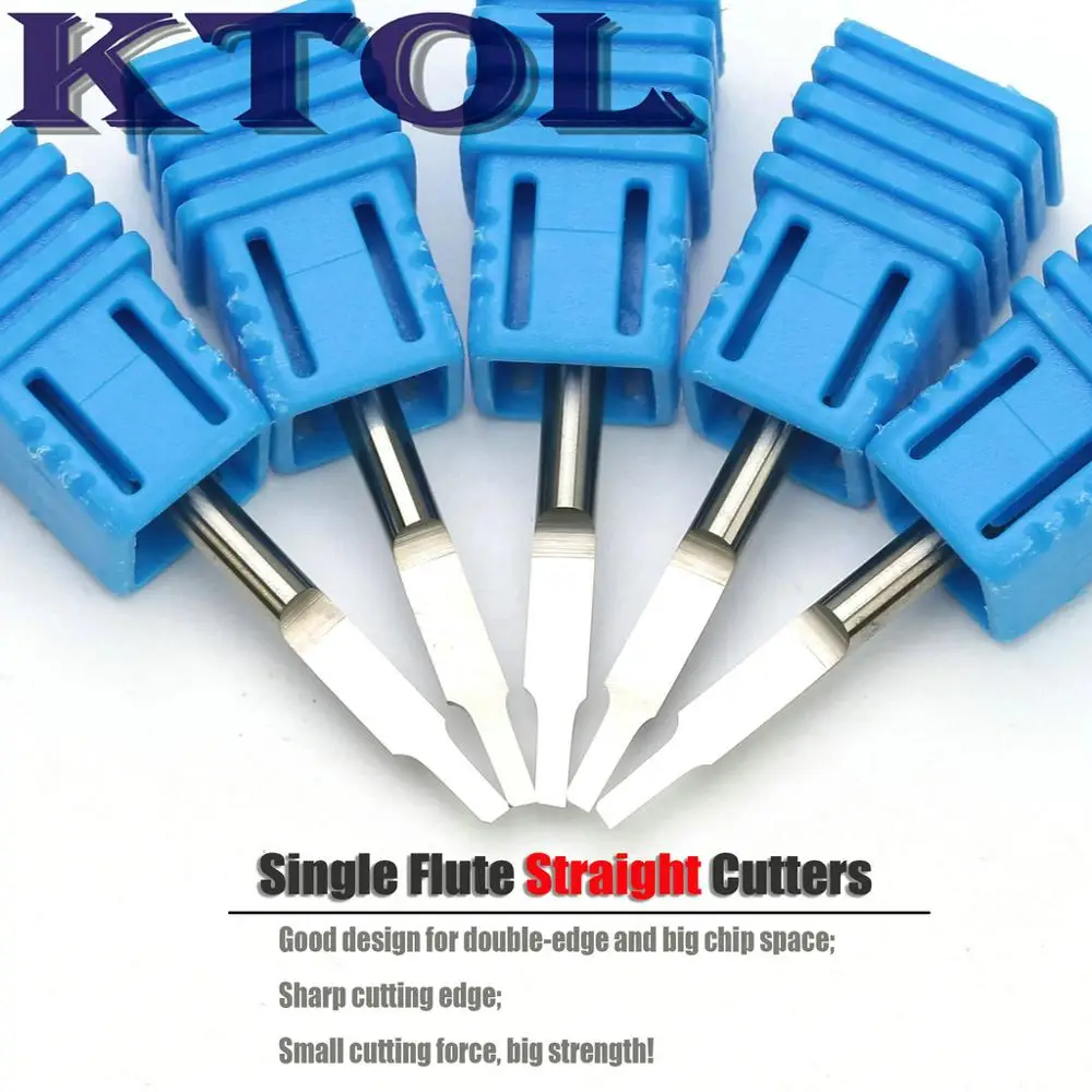 

3.175*1.5*5mm 1 Flute Straight End Milling Cutter Micro CNC Tools Tungsten Carbide Engraving Router Bits for Wood Acrylic 10pc