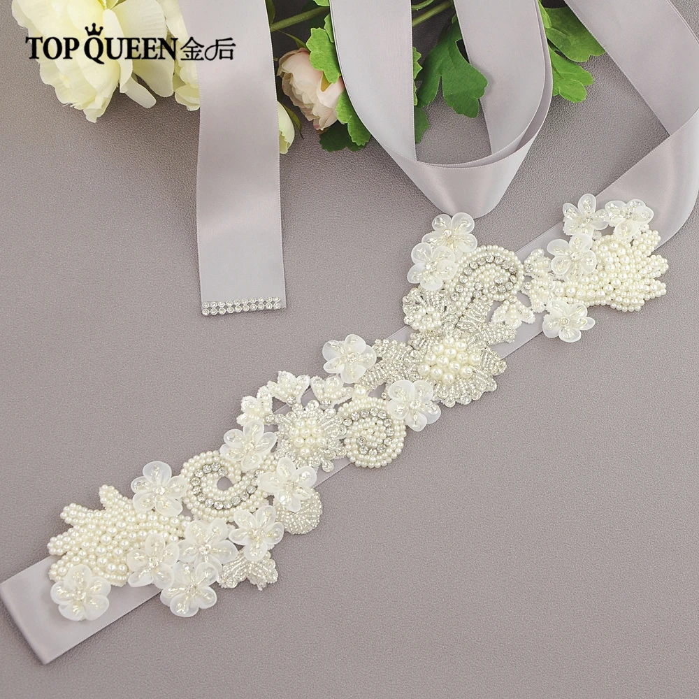 TOPQUEEN S331 фиолетовое платье пояс жемчужный свадебный пояс для свадебного платья Пояс Опал Золотой пояс красные стразы пояс
