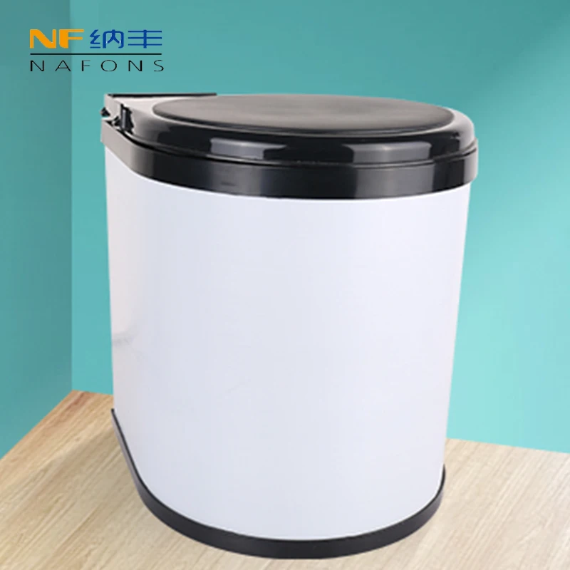Мусорное ведро из нержавеющей стали белого цвета мусорное для кухни 8 л|Мусорные