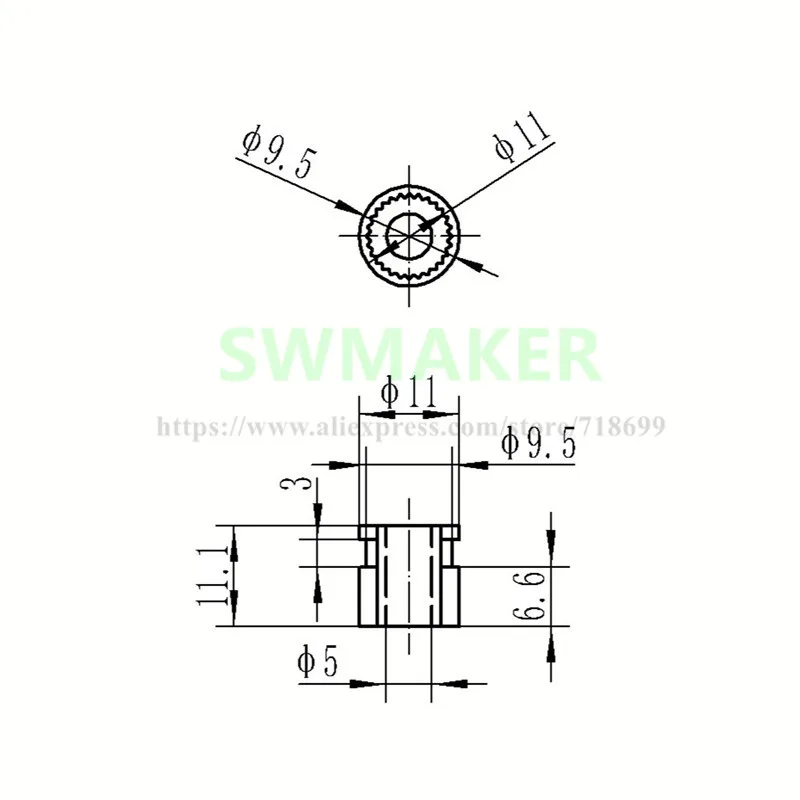 Swmaker Flashforge 3D принтер части MK10 из нержавеющей стали планетарный редуктор колесо экструдера шаговый двигатель шестерни 28 зубов