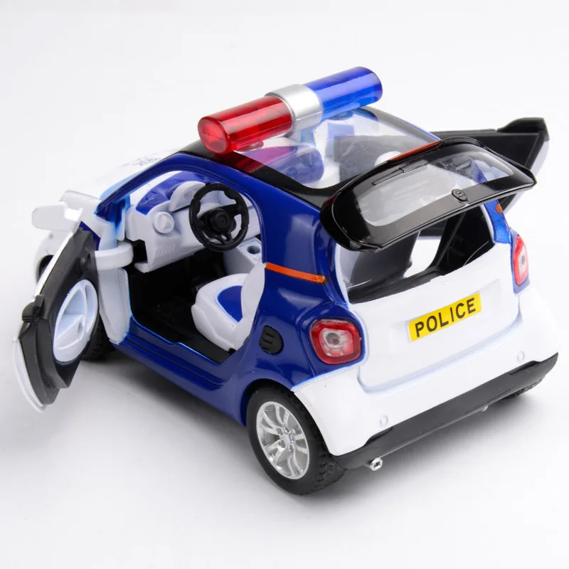 Новинка 1:32 игрушечный автомобиль Bz Smart police из металлического сплава литая модель