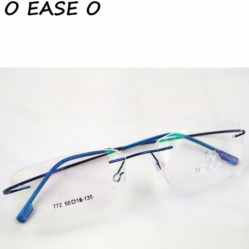 Новое поступление 8 видов цветов модные очки без оправы кадров памяти сплав по