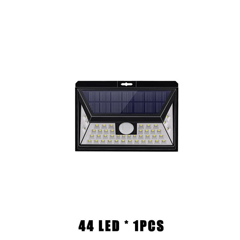 1pcs 44LED Солнечный светильник s уличный супер-яркий 118/44 светодиодный светильник с датчиком движения с 3 режимами солнечной лампы для сада патио - Испускаемый цвет: 1pcs 44LED