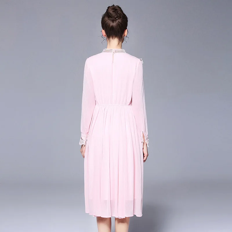 OUYALIN M-3xl 4xl 5xl плюс размер платье 2018 весна новые женские кружевные трапециевидные