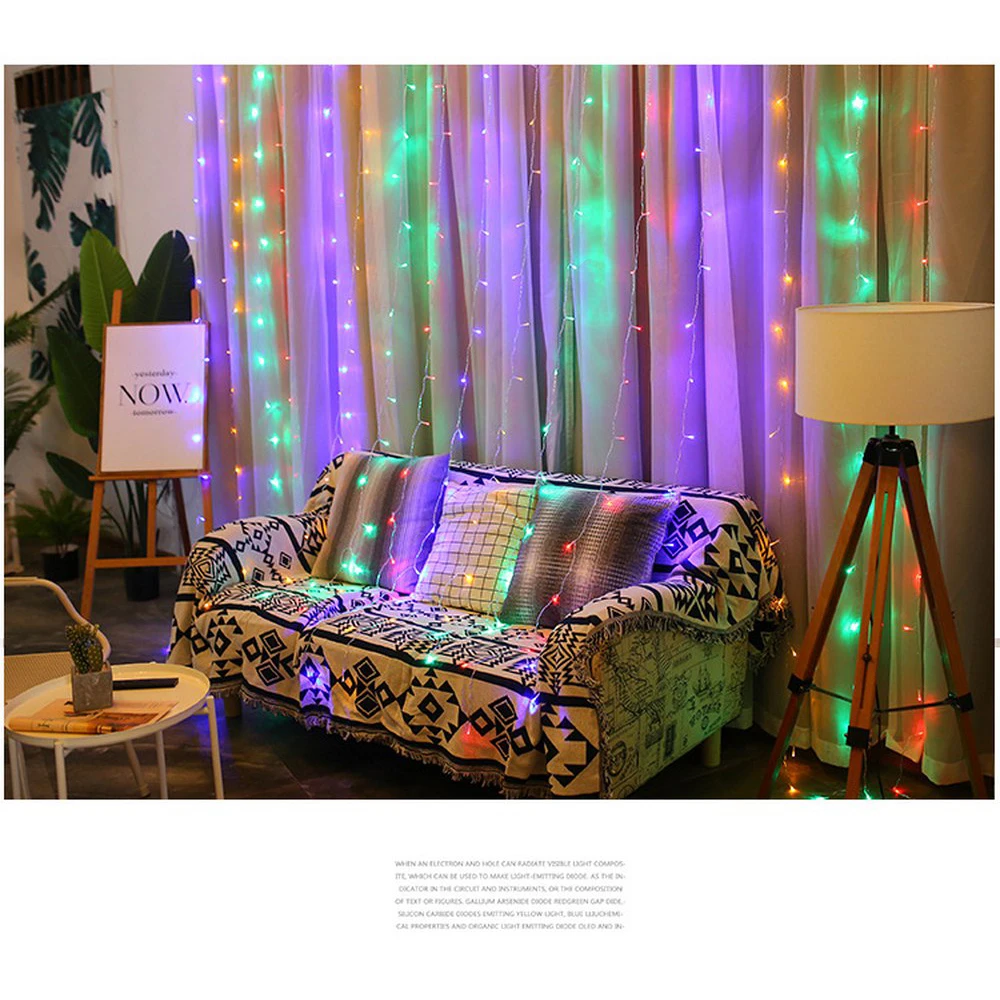 Светодиодные Luces Decoracion рождественские фонари праздничный свет романтические гирлянды Рождественские Свадебные праздники 3x3/2x2/6x3/3x2 метра