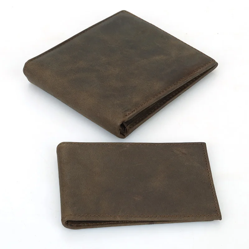 Высокое качество 2 шт./компл. натуральная кожа Для мужчин кошельки короткий