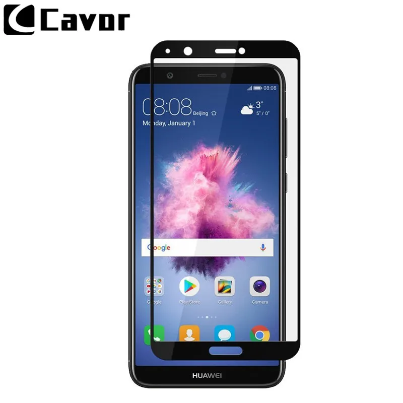 Закаленное стекло 9h для huawei P smart Case экран протектор все полное покрытие
