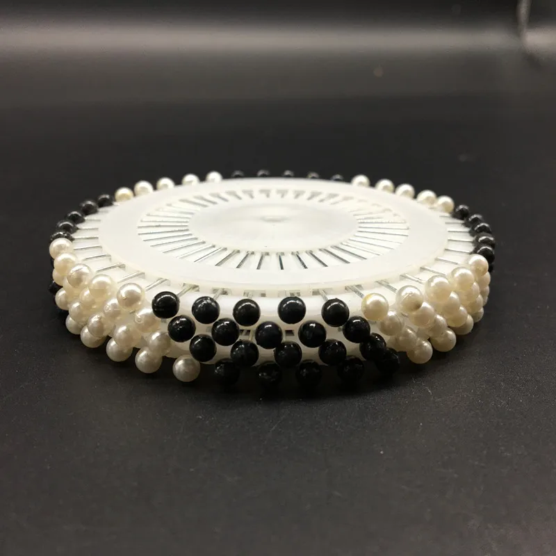 35 мм 40 шт. черно-белая круглая головка для изготовления одежды жемчужные