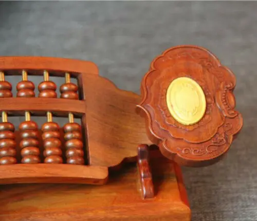 Китайская очень красивая резьба по дереву Ruyi Abacus предметы мебели ручной работы