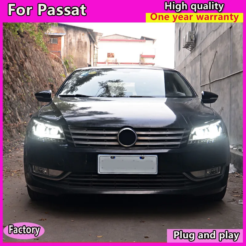 Автомобильный Стайлинг для VW Passat B7 US Verson 2012-2016 фары DRL D2H динамический сигнал