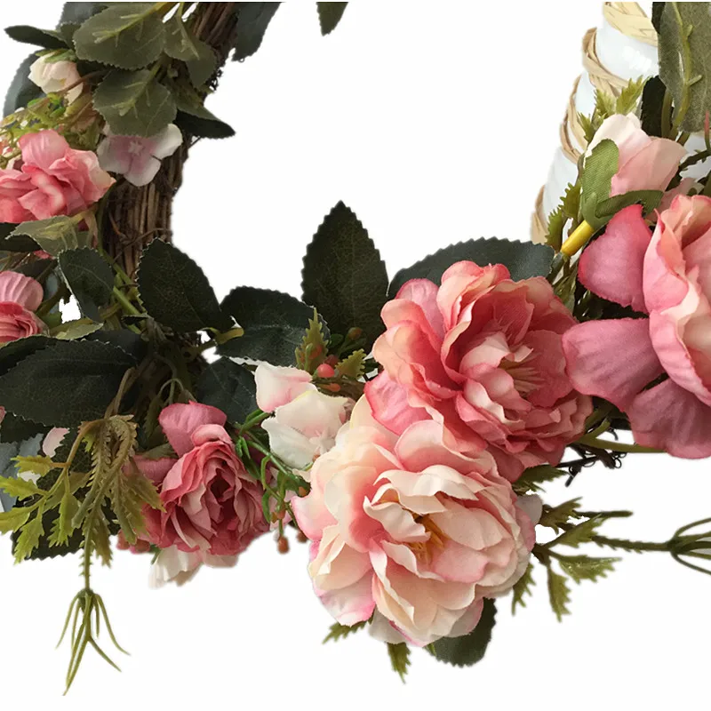 1 шт./лот 14-дюймовый Искусственный шелк цветок веточка венок для свадебной двери