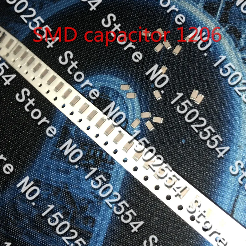 

20 шт./лот SMD керамический конденсатор 1206 152J 500V NPO COG 5% Высокая частота 1. 5NF/500V 3216