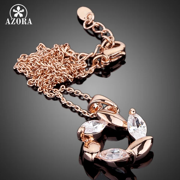 Цепочка с подвеской в виде цветка из розового золота фианитом|necklace a|pendant necklacenecklace